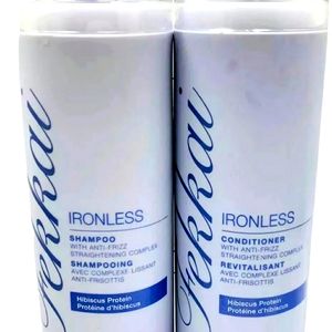 🌺 FEKKAI Advanced Silky Straight Ironless Hibiscus Shampoo & Conditioner 8oz 🌺